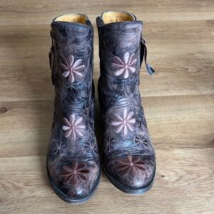 Old Gringo Floral Embroidered Leather Western Cowboy Boots Women’s 7.5